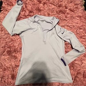 Purple Nike pro insulated athletic top
